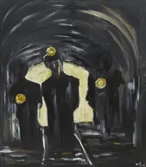 Untitled by Werner Büttner, 1982, Oil on canvas, sold Jun 2018