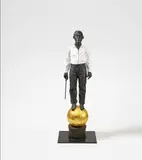 Neuer Eiserner Mann by Stephan Balkenhol, 2004, Bronze, patinated and painted, sold Jun 2018
