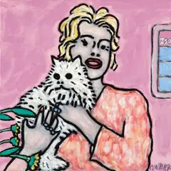 C. O. Paeffgen, Untitled (Zsa Zsa Gabor), 1987, Acrylic on photographic canvas