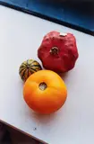 Pumpkin, Tomato & Pomme Granate by Wolfgang Tillmans, 1995, Chromogenic print on Fujicolor-Professional paper, printed, sold Jun 2018