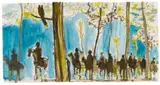 Daniel Richter, Untitled, 2006, Oil and Sellotape on paper