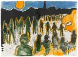 Daniel Richter, Untitled, 2006, Oil, pencil and Sellotape on paper