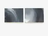 Rafał Bujnowski, Untitled (Satellite), 2005, 2 works; each oil on canvas. Each