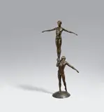 Verkade, Le Cirque, 1993, Bronze with dark brown patina. Height approx