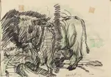Georg Baselitz, Untitled, 1968, Watercolour and pencil on paper