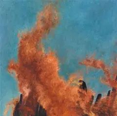 Feuer XI (1) by Karin Kneffel, 1993, Oil on canvas, sold Jun 2018