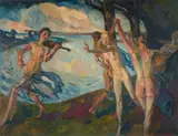 Leo Putz, Reigen 2. I., 1921, Oil on canvas