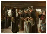 Max Liebermann, Kompositionsstudie zur "Flachsscheuer in Laren"