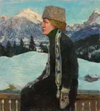 Porträt Martha Vogeler by Heinrich Vogeler, Circa 1907, Oil on canvas, mounted on card and panel, offered Jun 2018
