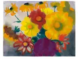 Dahlien und Sonnenhut by Emil Nolde, Circa 1930/1940, Watercolour on Japan paper, sold Jun 2018