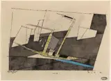 Adrift by Lyonel Feininger, 1946, Watercolour, pen and ink and crayon on hand-made paper, sold Jun 2018