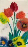 Emil Nolde, Tulpen, Mohn und Stiefmütterchen