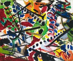 Ernst Wilhelm Nay, Mit Tropfenketten, 1952, Oil on canvas