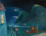 Walter Gramatté, Bei Granada (II. Fassung), 1927, Oil on canvas