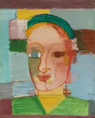 Erwin Graumann, Frauenkopf (Bildnis M.), 1938, Oil on thin wooden panel, glued on plywood
