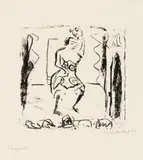 Erich Heckel, Tänzerin, 1909, Lithograph on smooth, ivory-coloured paper