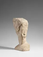 Oscar Marie Frans Jespers, Vrouwehoofd (Frauenkopf), 1930, White marble