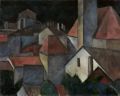 Stadtbild (Klausen) by Alexander Kanoldt, 1912, Oil on canvas, sold Jun 2018