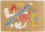 Willi Baumeister, Bühnenentwurf zu "Monte Cassino". Schleiervorhang II, 1949, Gouache and pencil on light card