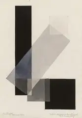 Sándor Bortnyik, Komposition, 1922, Watercolour on watercolour laid paper
