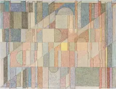 Leo Breuer, Peinture cire, Circa 1958/1959, Oil crayon on canvas