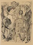 Max Beckmann, Die Enttäuschten I, 1922, Lithograph on wove paper