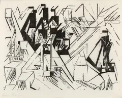 Marine by Lyonel Feininger, 1918, Woodcut on very light Japan laid paper, sold Jun 2018