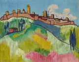 Pierre Paul Girieud, San Gimignano, 1907, Oil on artist's board