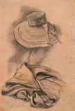 Still-life with Draped Nude by George Grosz, 1951, Charcoal and pencil drawing with watercolour on firm drawing paper, offered Jun 2018