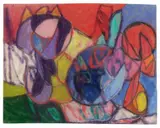 Adolf Hölzel, Komposition, Early 1930s, Pastel crayon on velour paper