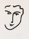 Nadia au sourire enjoué by Henri Matisse, 1948, Etching on wove paper, sold Jun 2018