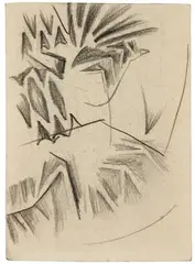 Bizarre Formen. Verso: Arm, abstrakte Studien by August Macke, 1913, Double-sided pencil drawing on chamois-coloured drawing paper, offered Jun 2018
