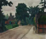 Otto Modersohn, Dorflandschaft. Verso: Wasserlandschaft, 1918/1925, Oil on canvas