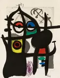 Joan Miró, La Captive, 1969, Colour aquatint etching and carborundum on wove paper with watermark "Chiffon de Mandeure"