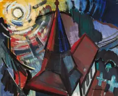 Kirche by Ernst Mollenhauer, 1948, Oil on light card, offered Jun 2018