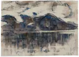 Am Lago Maggiore by Christian Rohlfs, 1932, Watercolour and chalk drawing on firm watercolour paper, sold Jun 2018