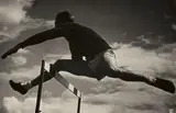 Hurdler by Leni Riefenstahl, 1936, Vintage ferrotyped gelatin silver print, sold Jun 2018