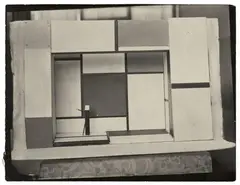André Kertész, Untitled (Three stage sets designed by Piet Mondrian for 'L'éphémère est )éternel', 1926, 3 vintage gelatin silver prints. Each approx