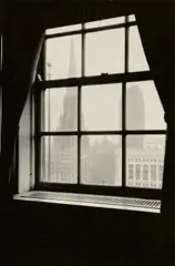 James Abbe, View from Bedroom Window, Vintage ferrotyped gelatin silver print on Velox paper