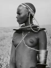 Leni Riefenstahl, Untitled (from the series: Massai), 1963, Vintage ferrotyped gelatin silver print on Agfa paper