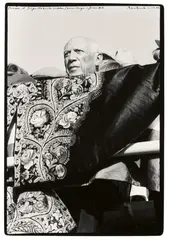 Picasso at Fréjus by Peter Beard, 1964, Gelatin silver print with white Indian ink, printed early 1980s, offered Jun 2018