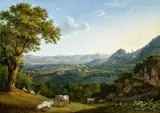 Jacob Philipp Hackert, View of the Arno Valley and Fiesole, Oil on canvas (relined)