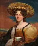 Thomas Sully, Possible Portrait of Alwina Agnes Clementina Bohlen in an Exotic Silk Hat, Oil on canvas