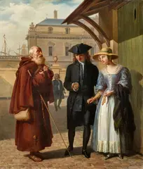 called Munich Charles Victoire Frédéric Moench, The Monk of Calais, Oil on canvas