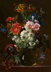 Arnoldus Bloemers, Floral Still Life, Oil on panel