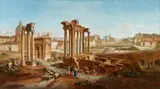 Vincenzo Giovannini, The Forum Romanum, Oil on canvas (relined)