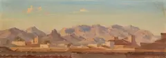 Gustav Friedrich Papperitz, Spanish Landscape near Murcia, Oil on panel