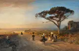 Albert Flamm, The Via Appia, Oil on canvas