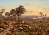 Johann Anton Castell, Landscape with a View of Dresden