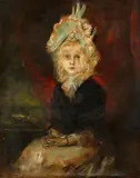 Franz von Lenbach, Portrait of Marion Lenbach, Oil on card (parquetted)